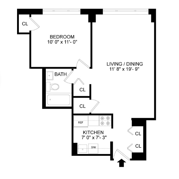 Floorplan for 30 West 63rd Street, 7O