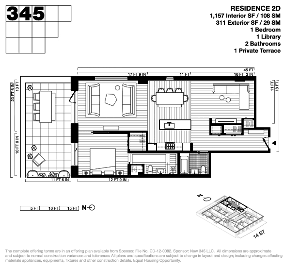 Floorplan for 345 West 14th Street, 2D