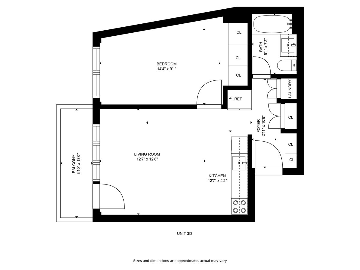 Floorplan for 2654 East 18th Street, 4D