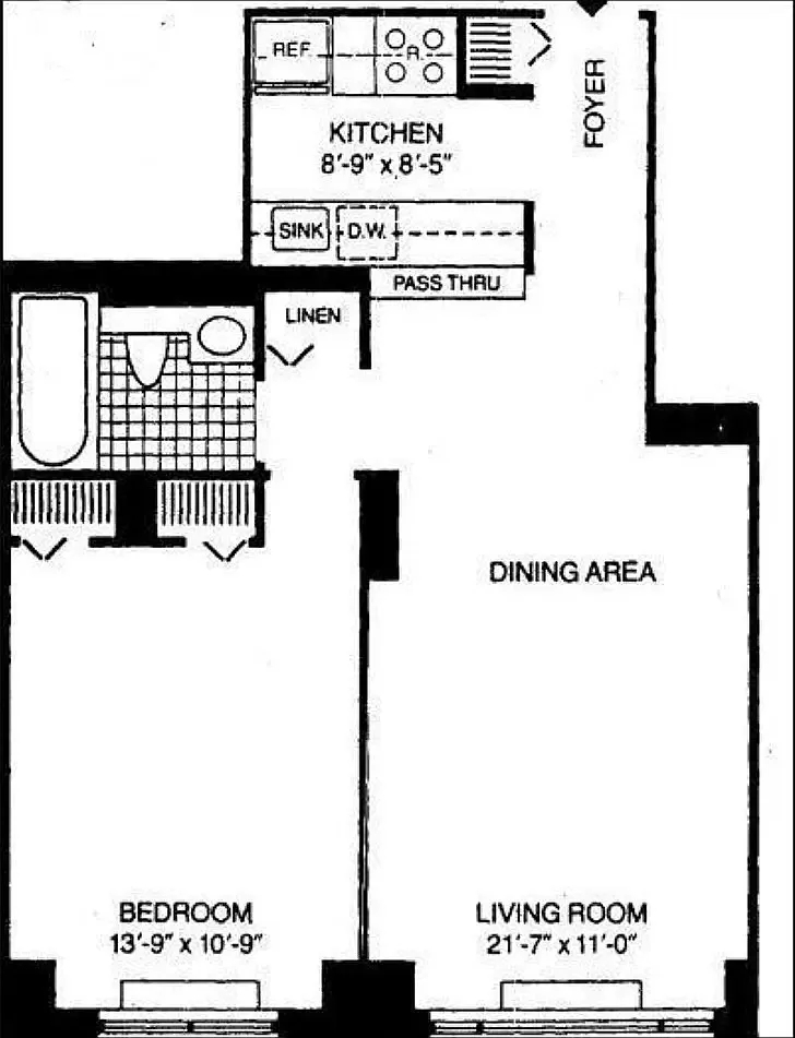 Floorplan for 377 Rector Place, 10L