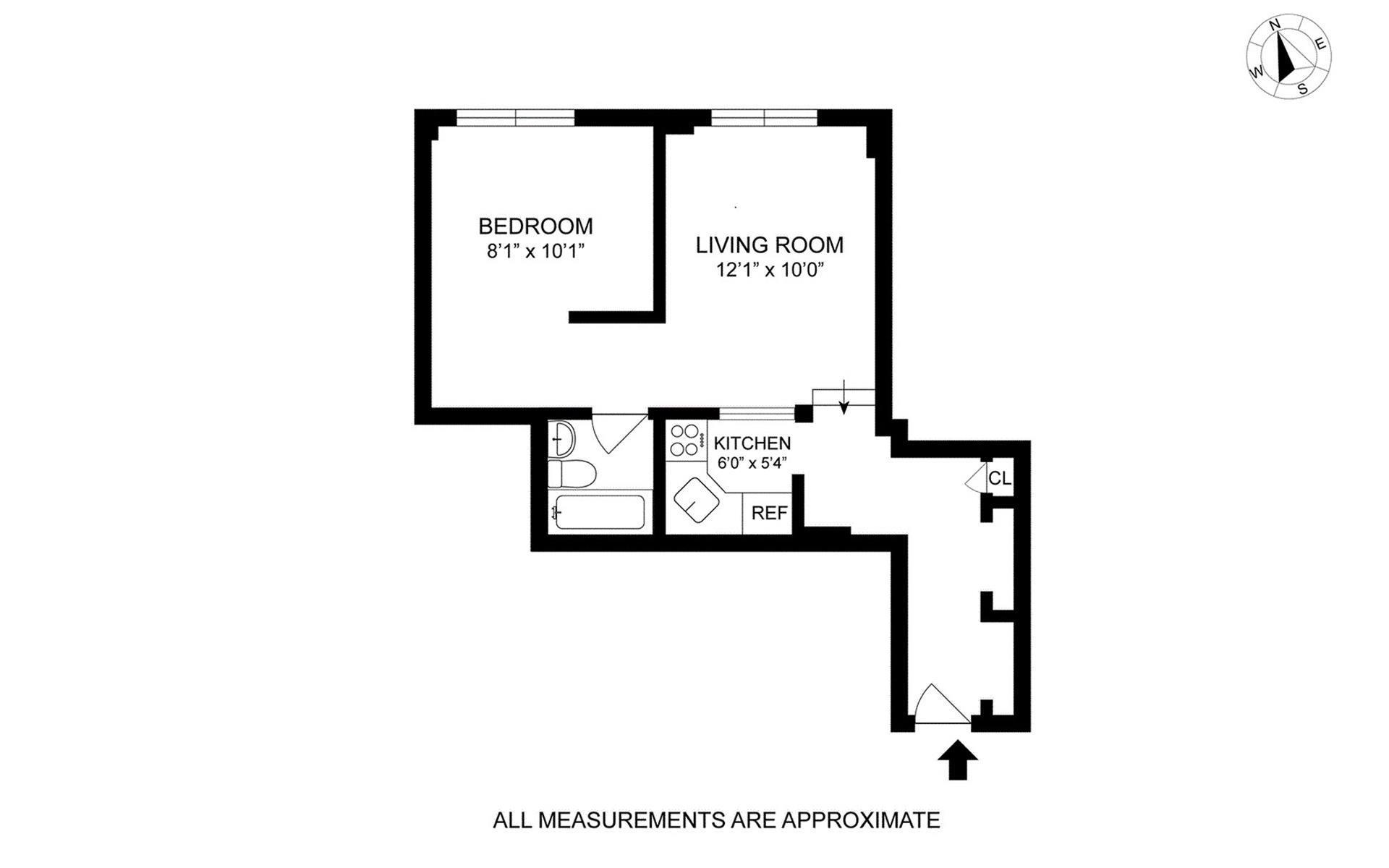 Floorplan for 131 West 85th Street, 1A