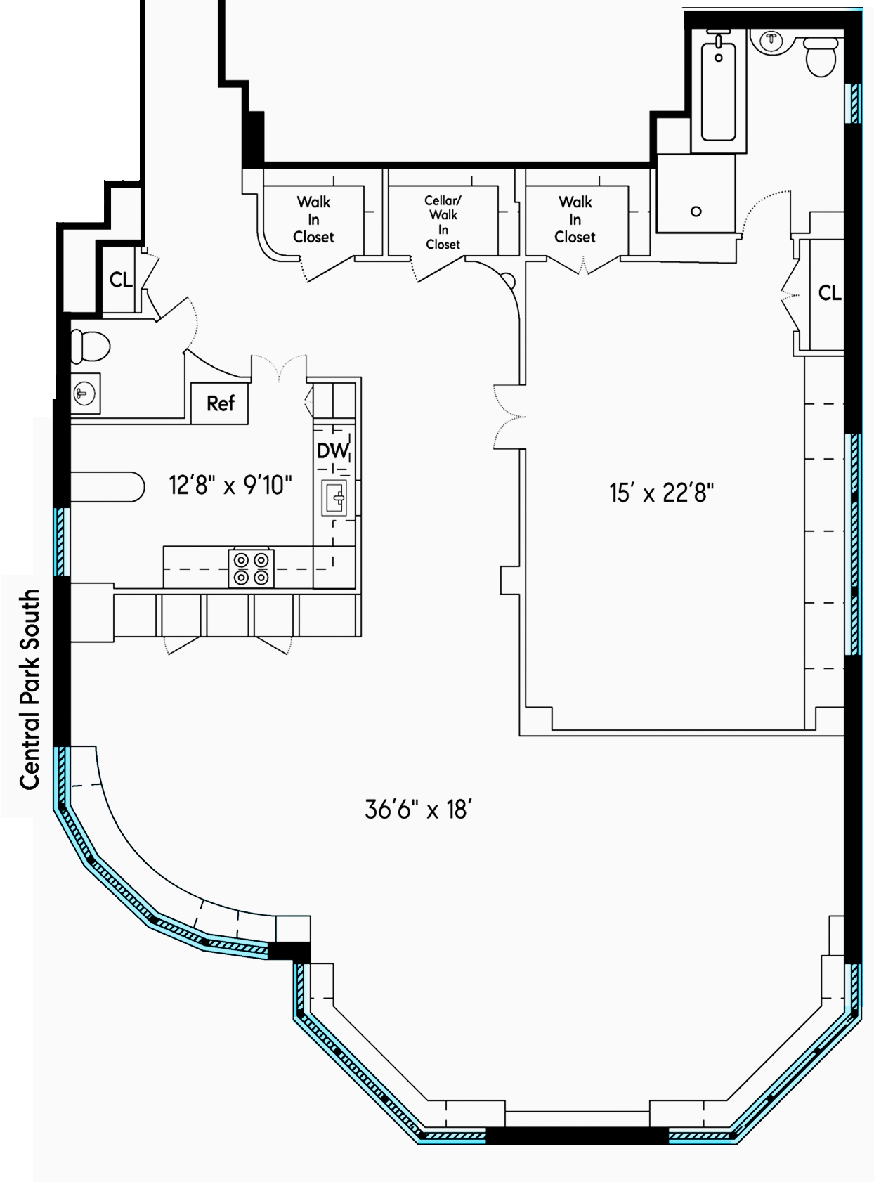 Floorplan for 200 Central Park, 30C