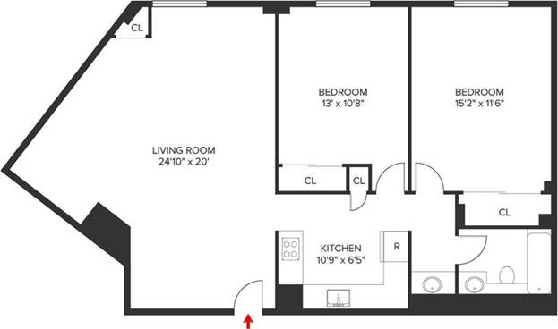 Floorplan for 301 West 110th Street, 4S