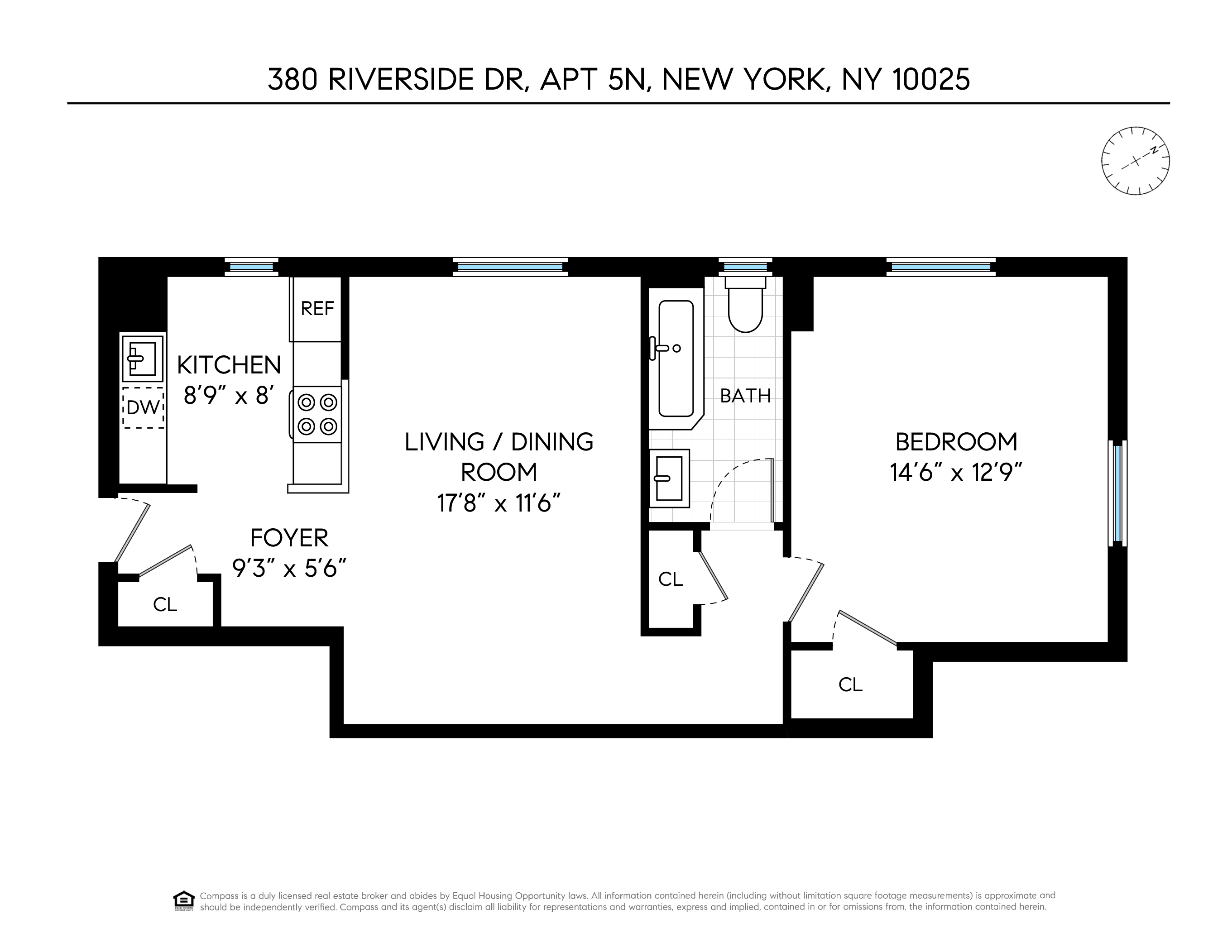 Floorplan for 380 Riverside Drive, 5N