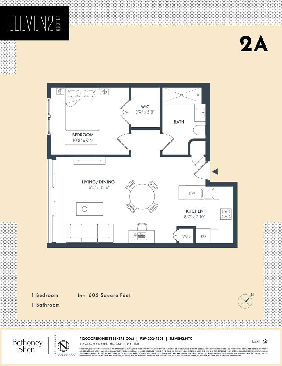 Floorplan for 112 Cooper Street, 2-A