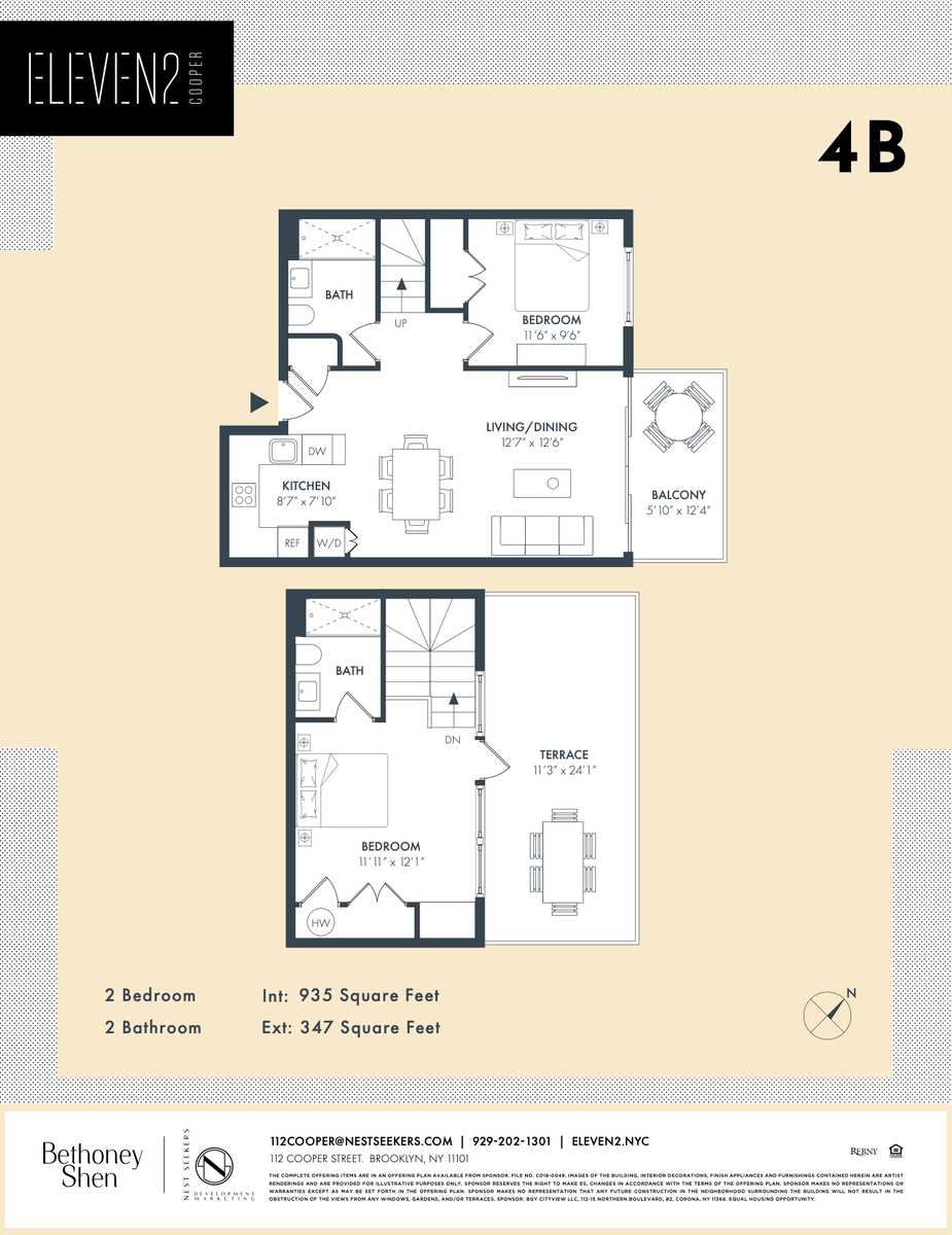 Floorplan for 112 Cooper Street, 4-B