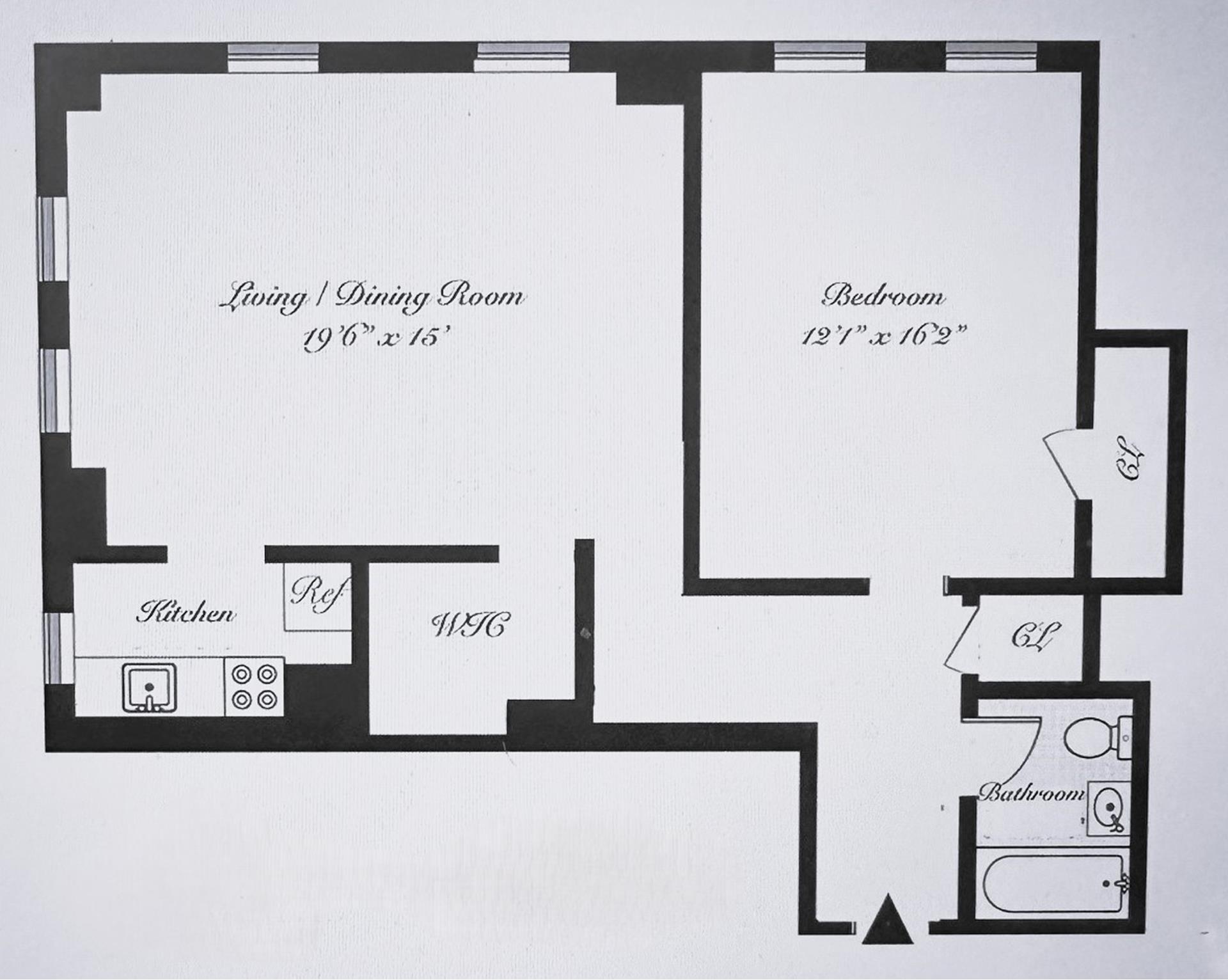 Floorplan for 465 West 23rd Street, 3C