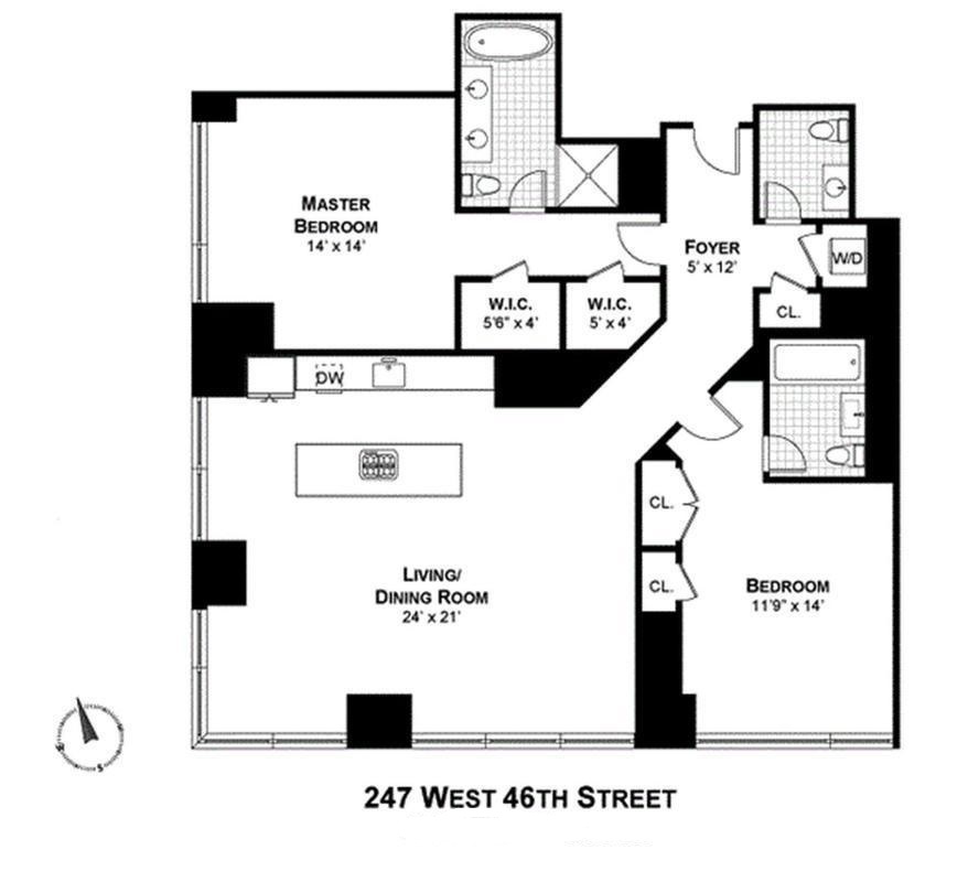 Floorplan for 247 West 46th Street, 1803