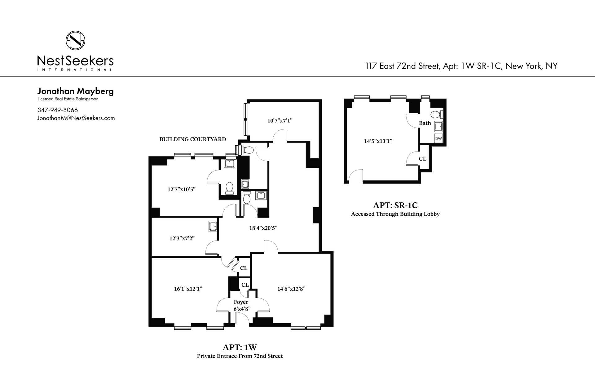 Floorplan for 117 East 72nd Street, 1-W