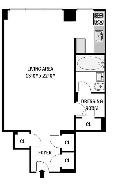 Floorplan for 405 East 63rd Street, 2B