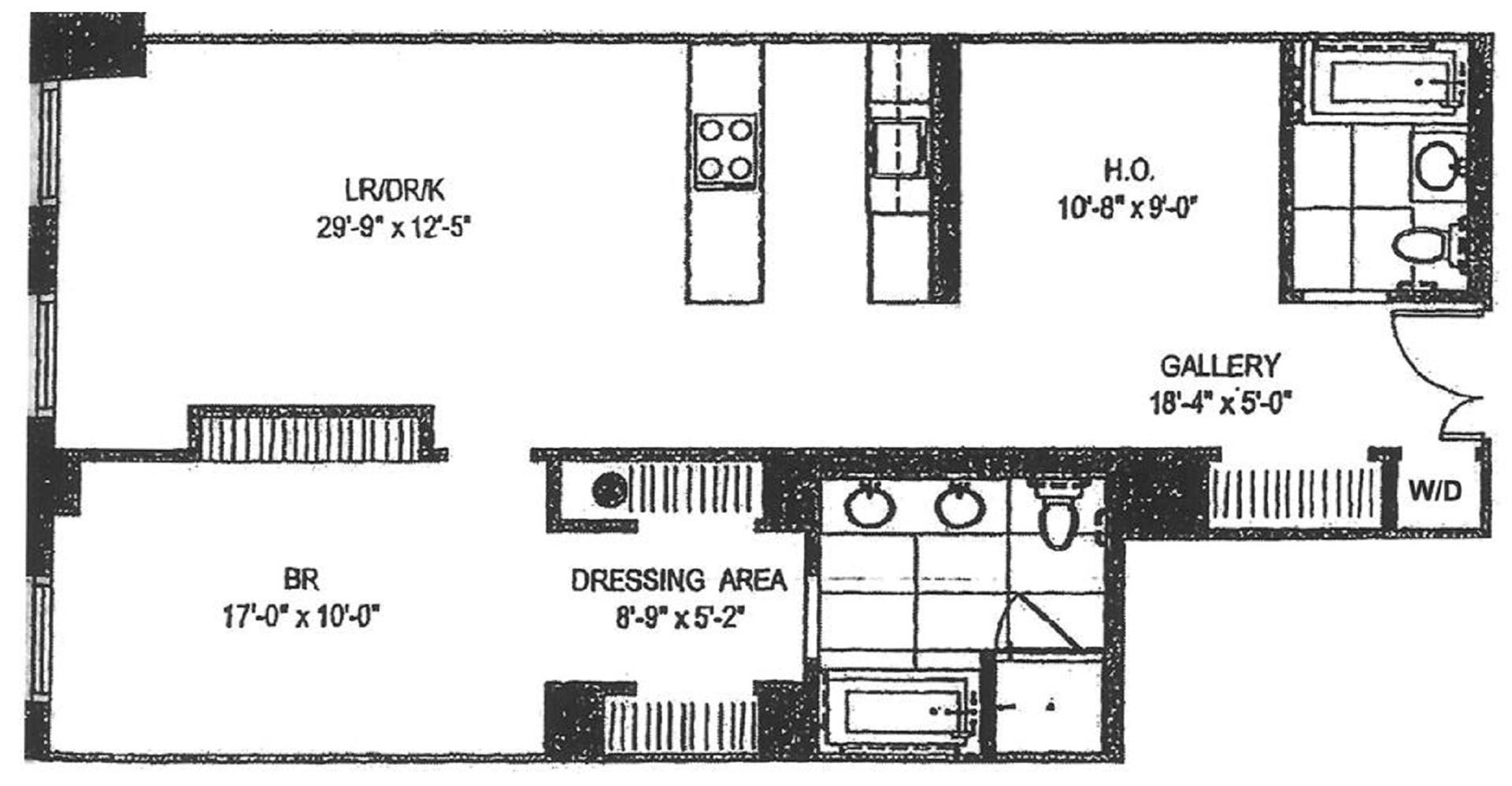 Floorplan for 225 5th Avenue, 5D/SU5D