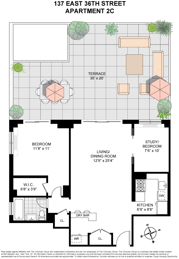 Floorplan for 137 East 36th Street, 2C