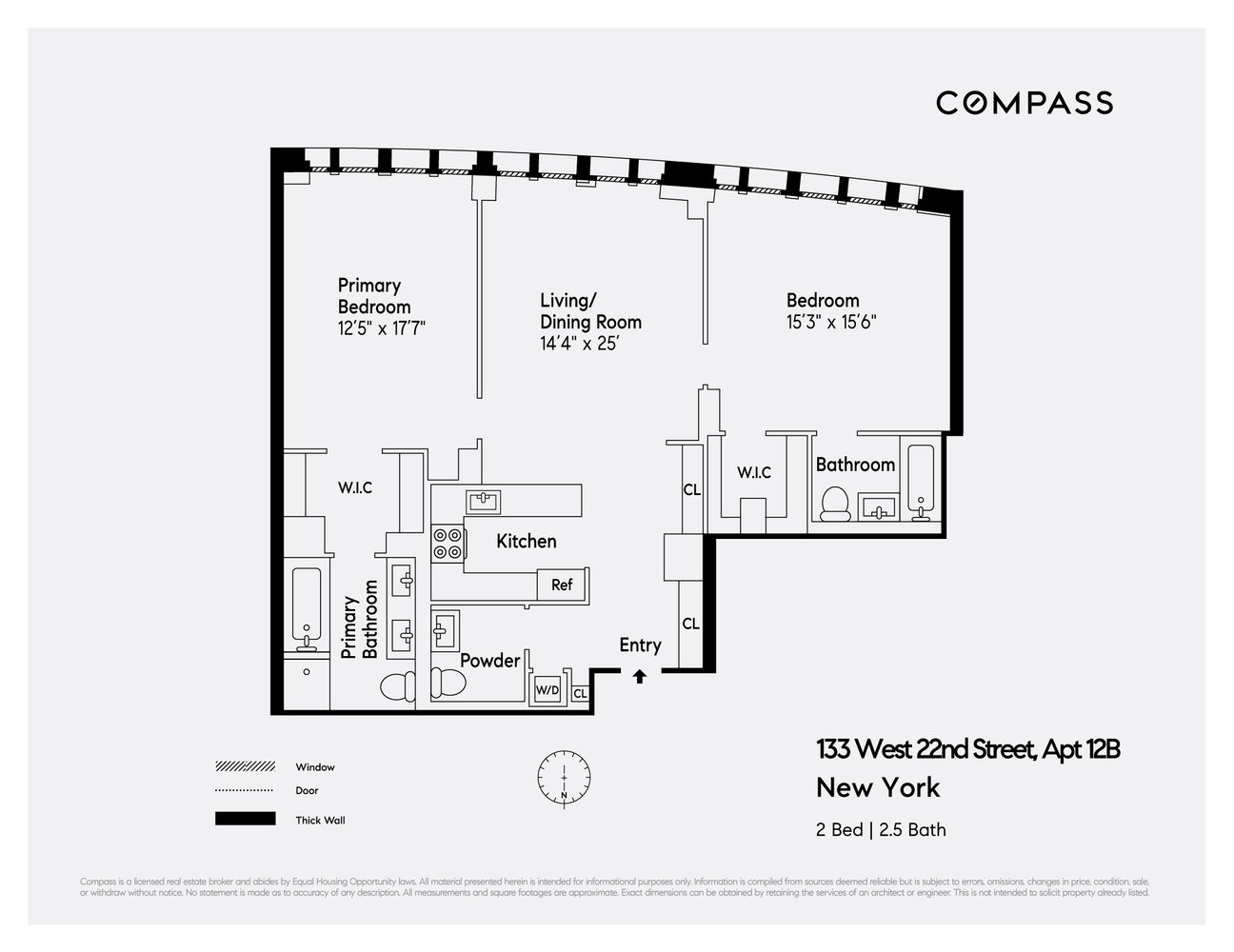 Floorplan for 133 West 22nd Street, 12B