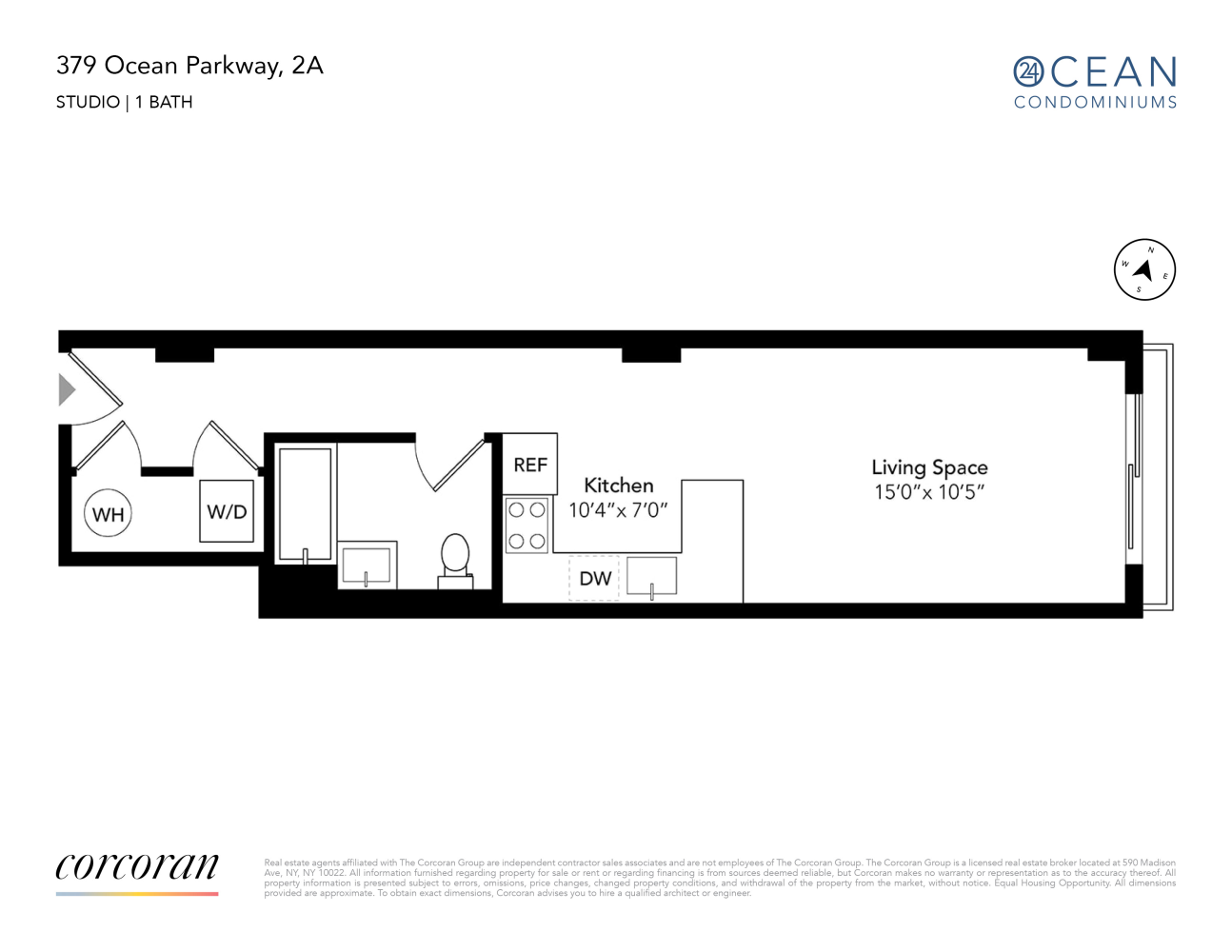 Floorplan for 379 Ocean Parkway, 2A