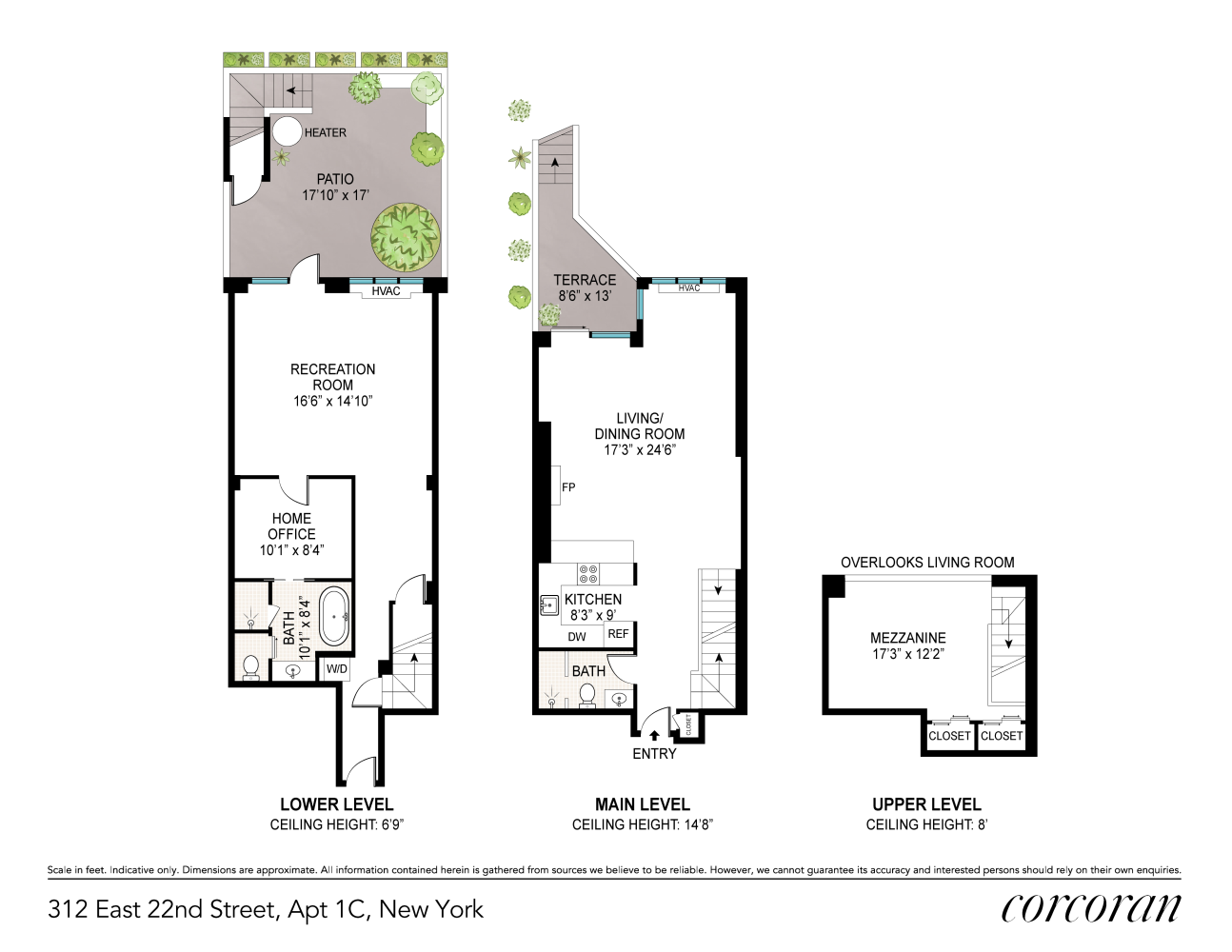 Floorplan for 312 East 22nd Street, 1C