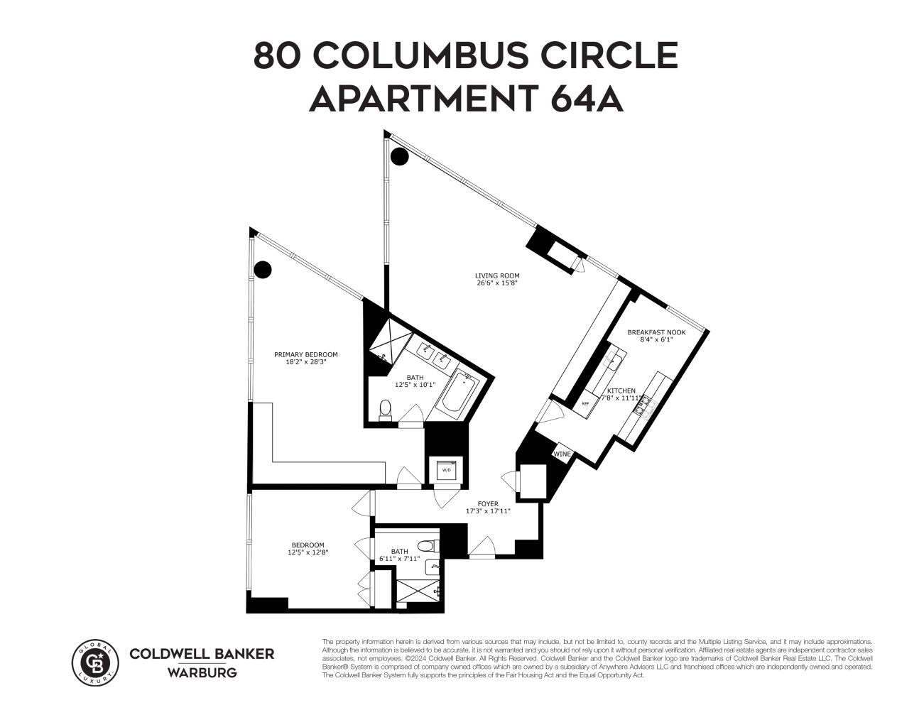 Floorplan for 80 Columbus Circle, 64A