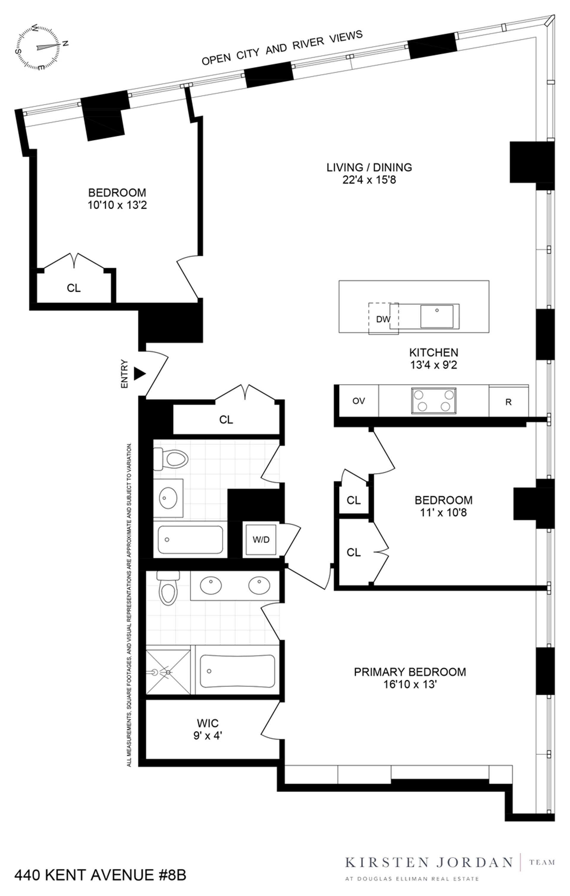 Floorplan for 440 Kent Avenue, 8B