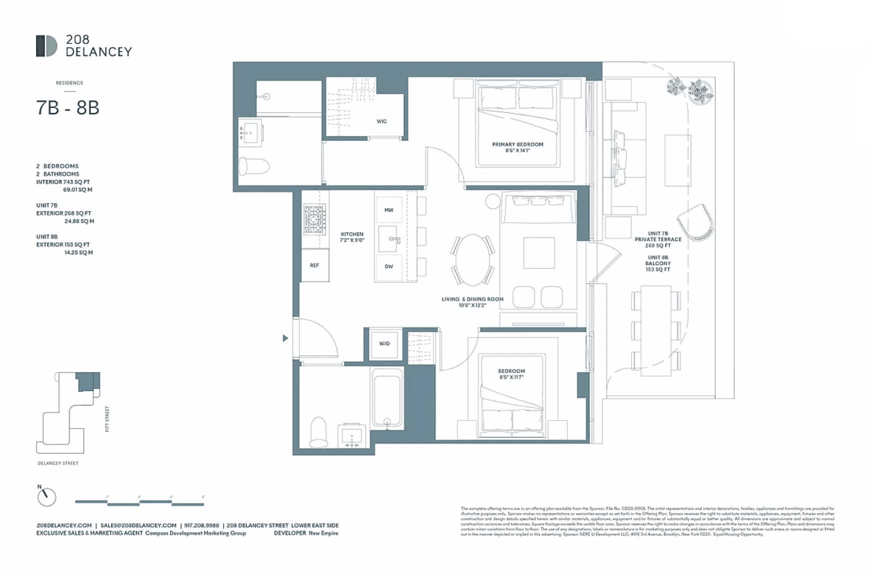 Floorplan for 208 Delancey Street, 7-B