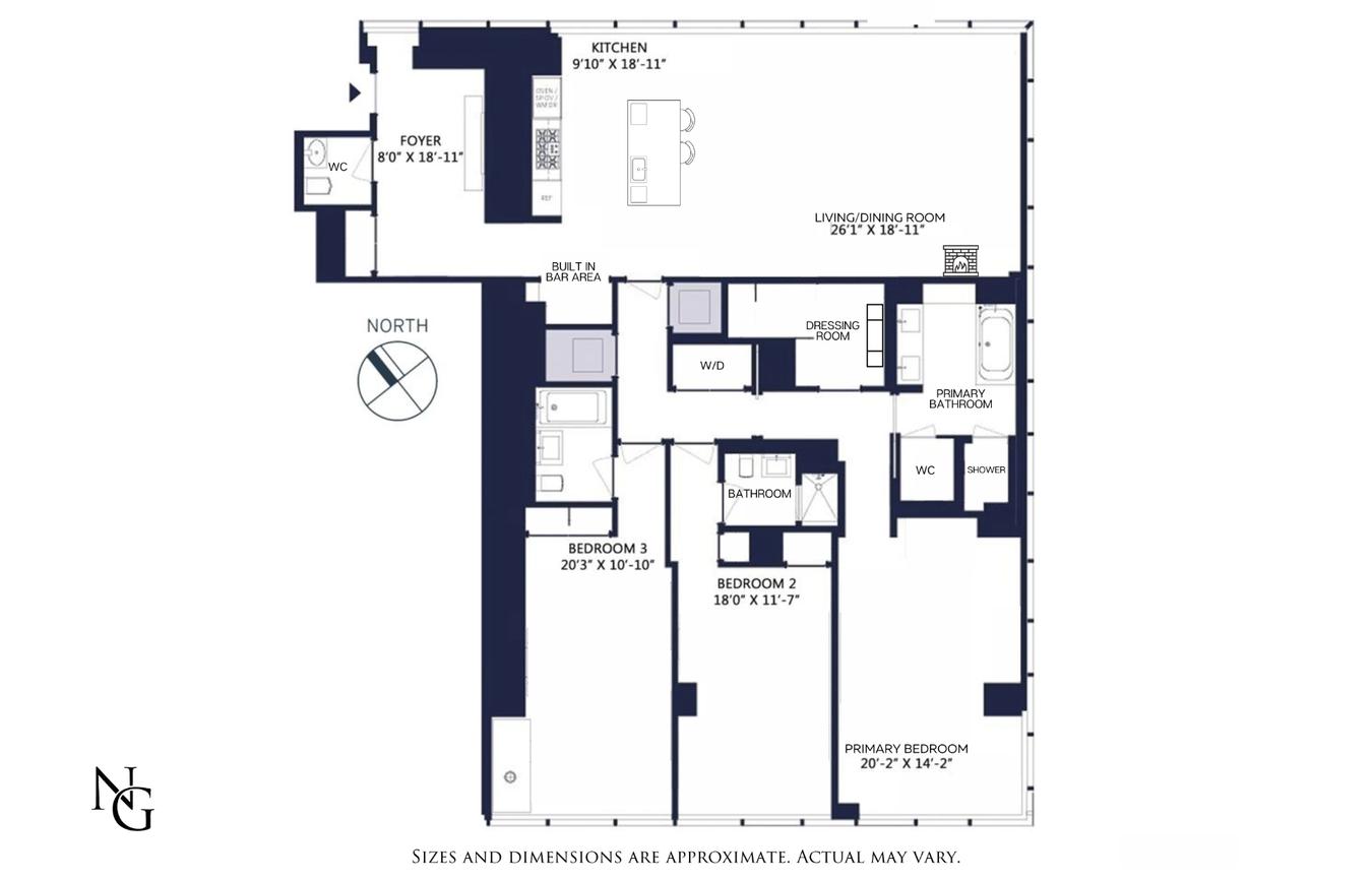 Floorplan for 157 West 57th Street, 34F