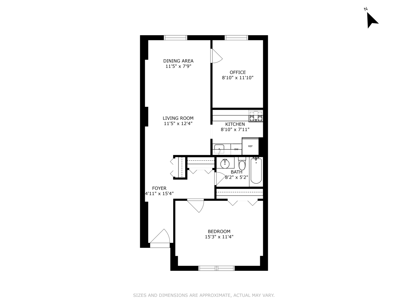 Floorplan for 350 Albany Street, 4R