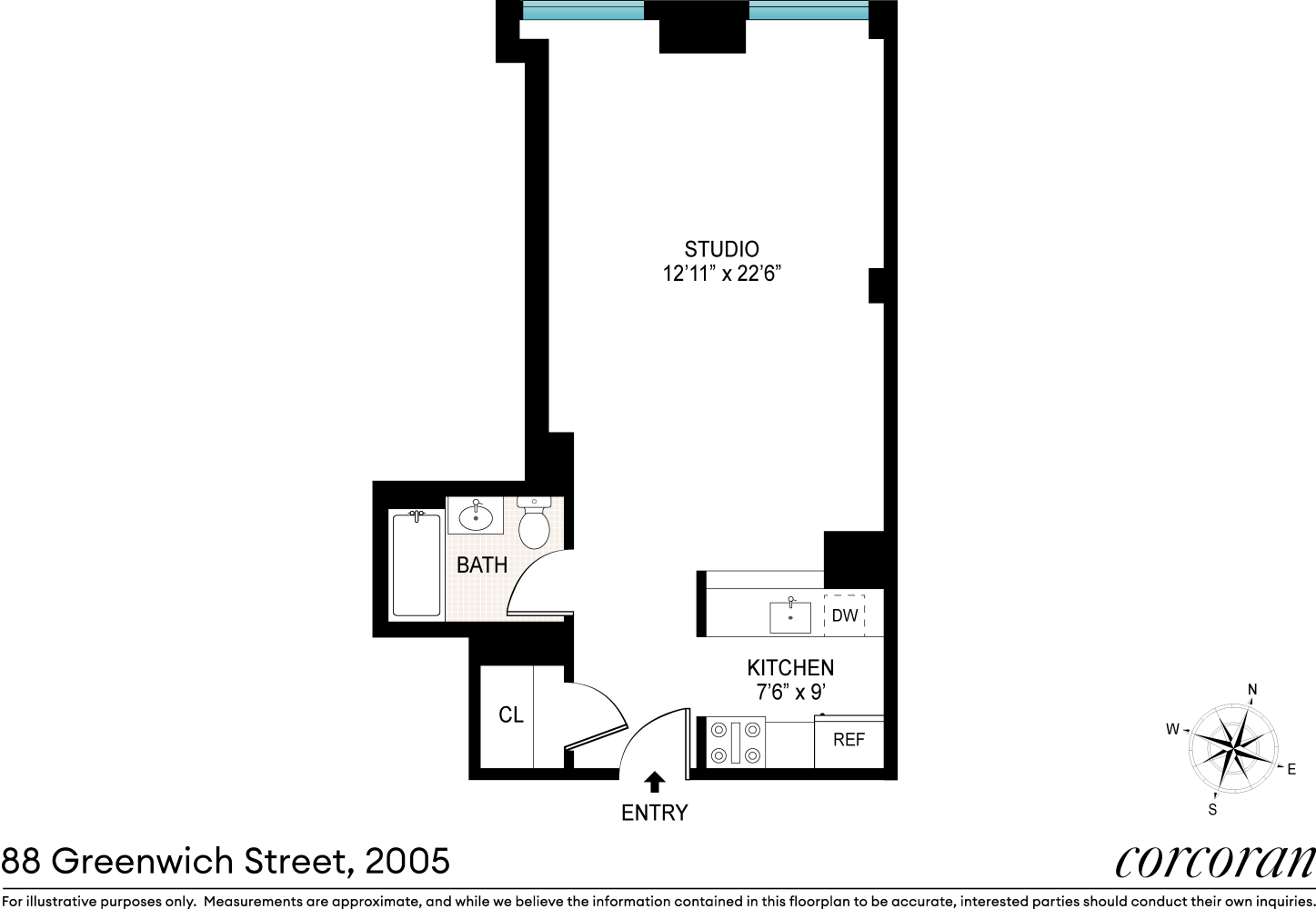 Floorplan for 88 Greenwich Street, 2005