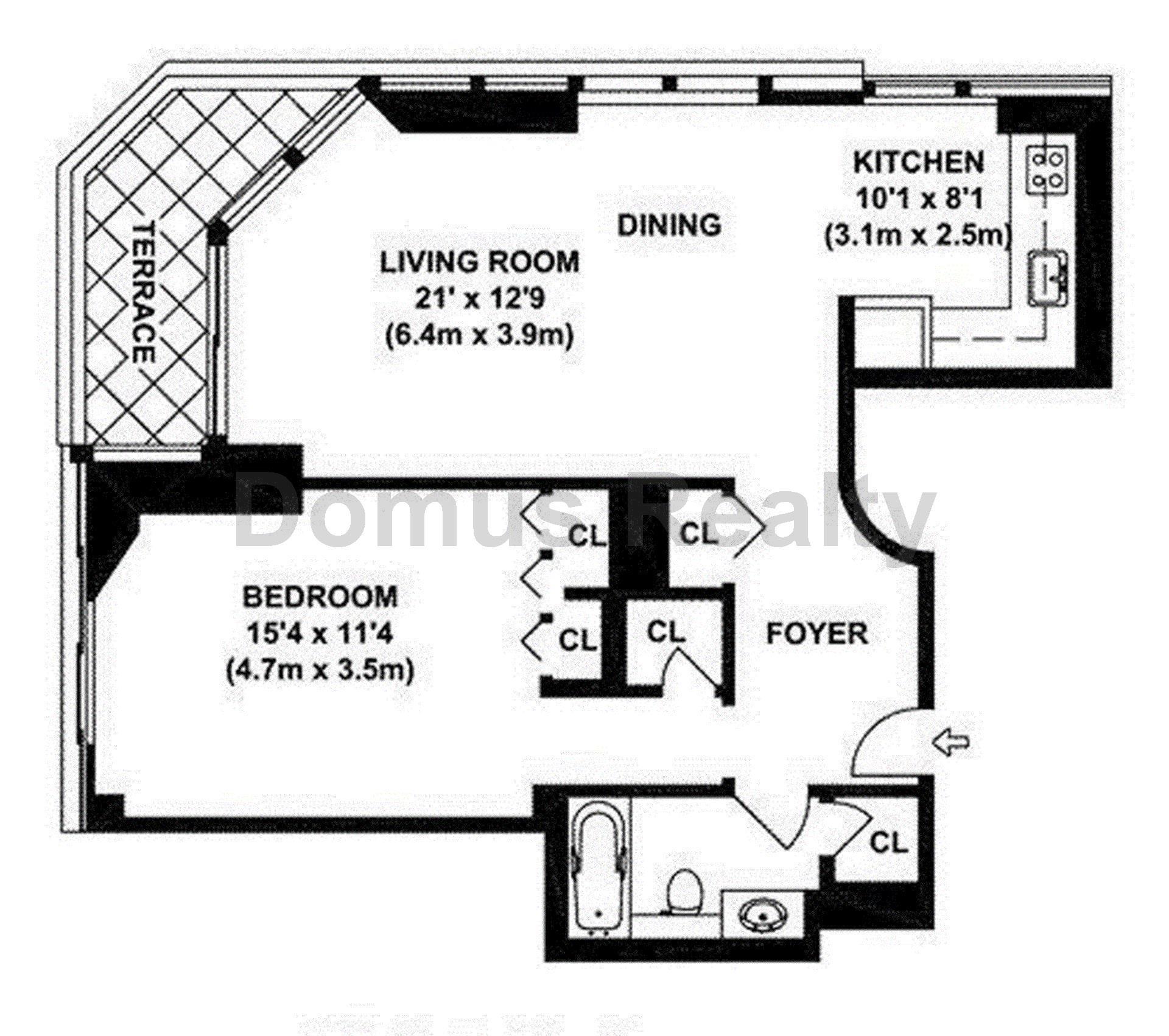 Floorplan for 200 East 61st Street, 37-F