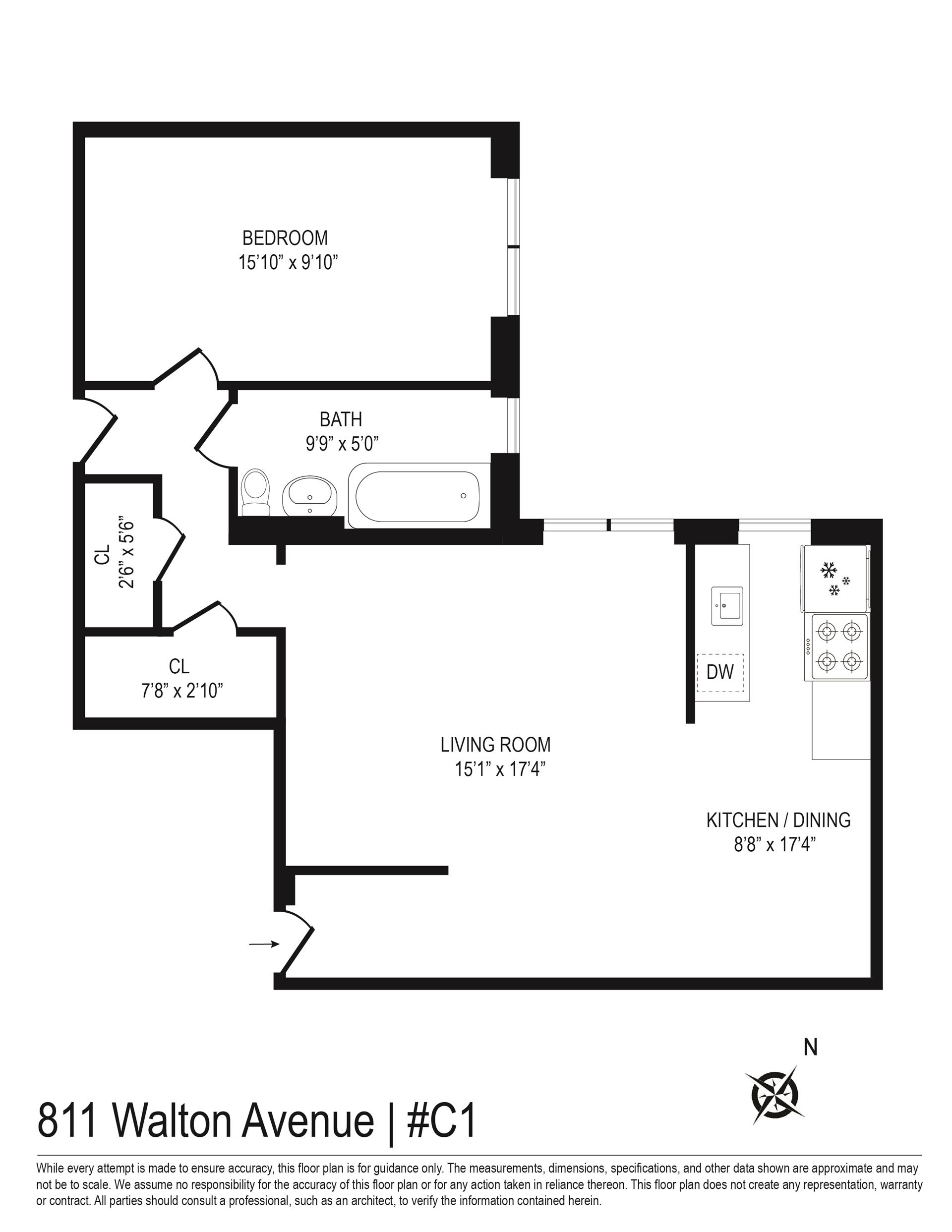 Floorplan for 811 Walton Avenue, C1