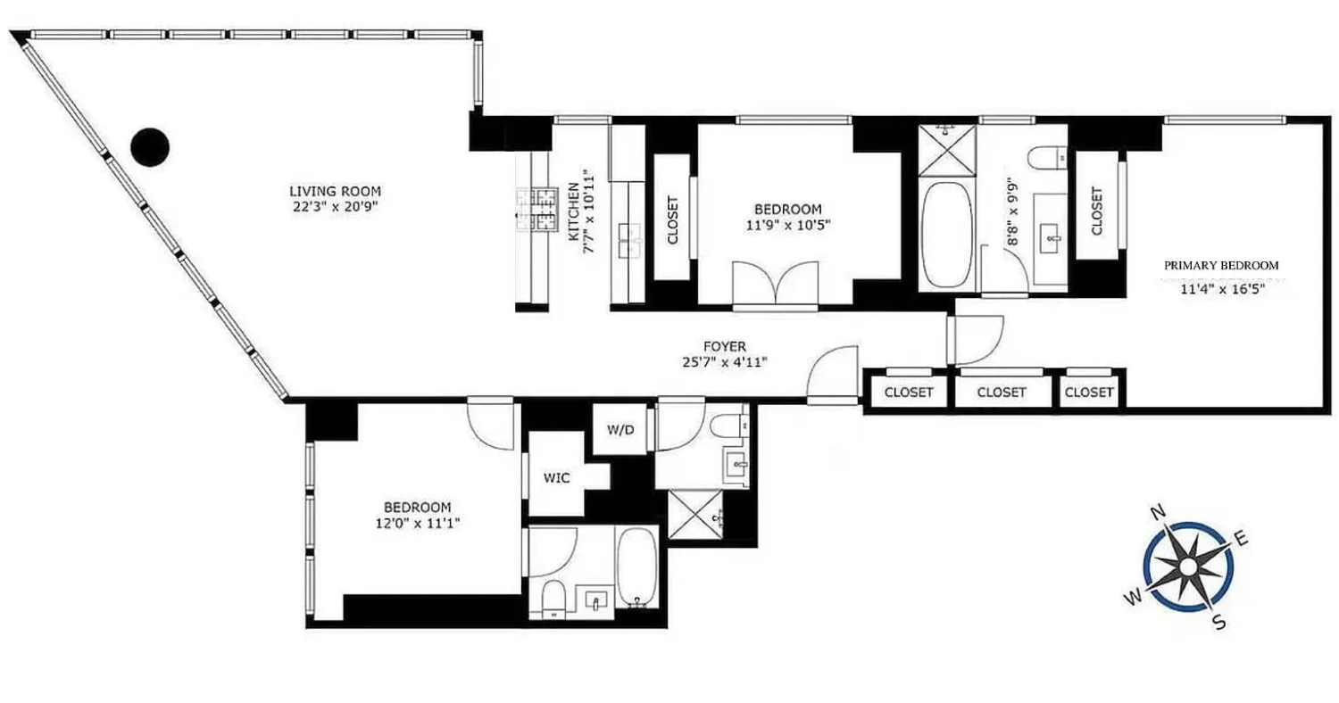 Floorplan for 207 East 57th Street, 20A