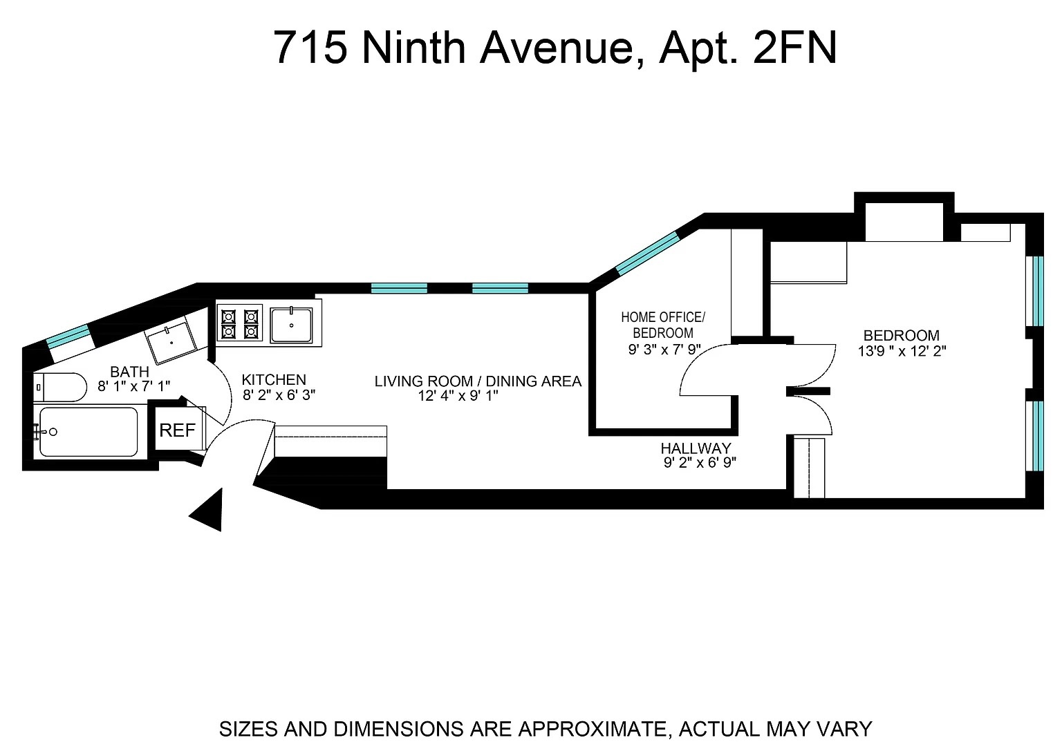 Floorplan for 715 9th Avenue, 2FN