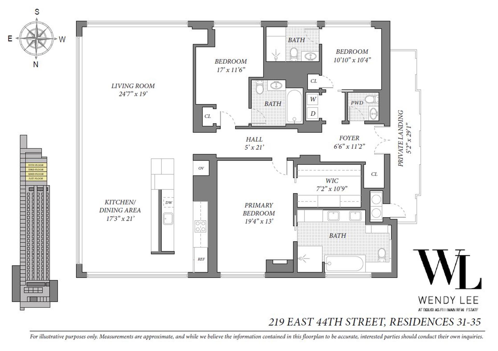 Floorplan for 219 East 44th Street, 31