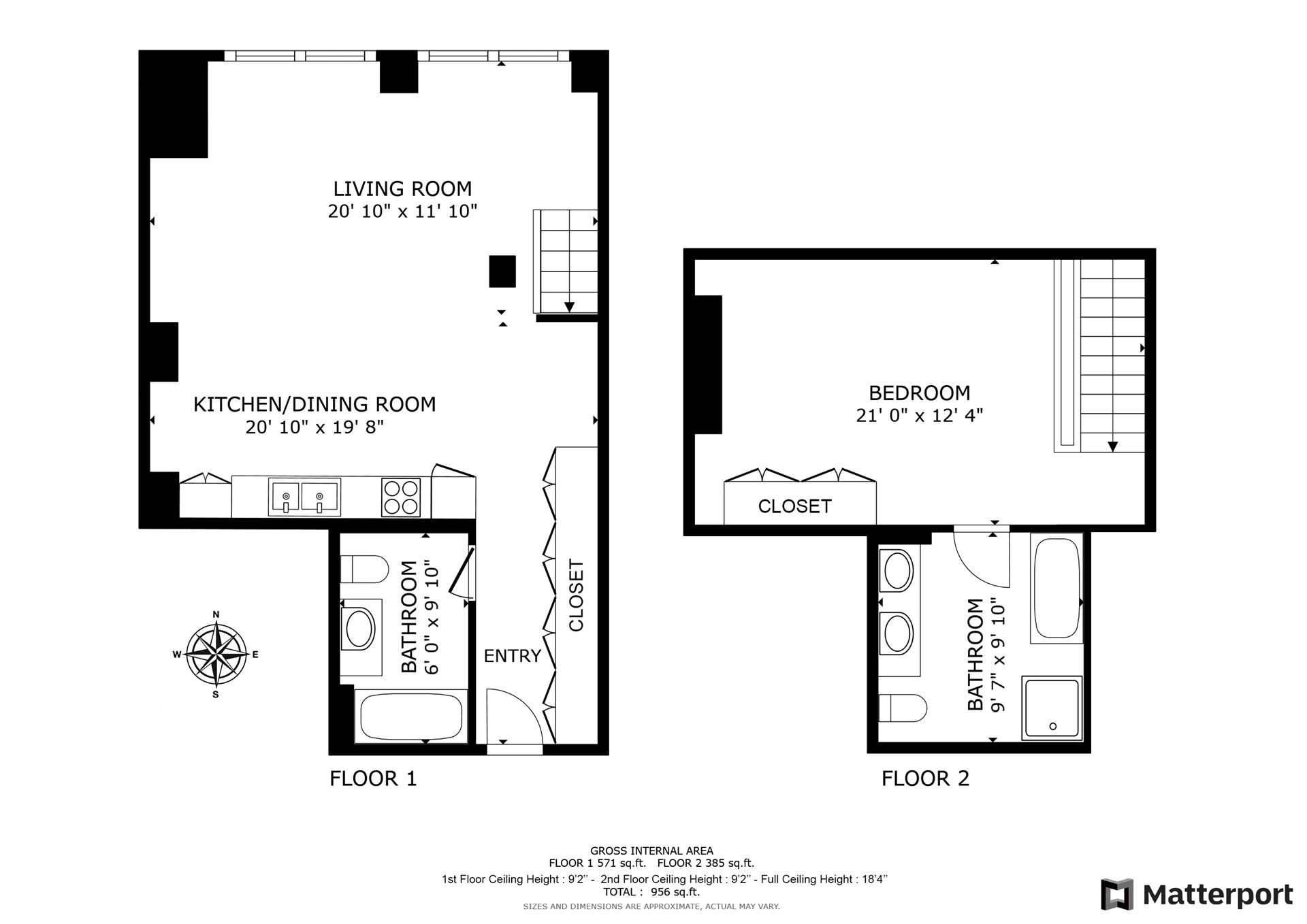 Floorplan for 540 West 49th Street, 104N