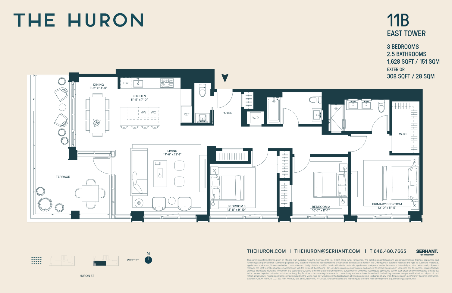 Floorplan for 29 Huron Street, 11BE