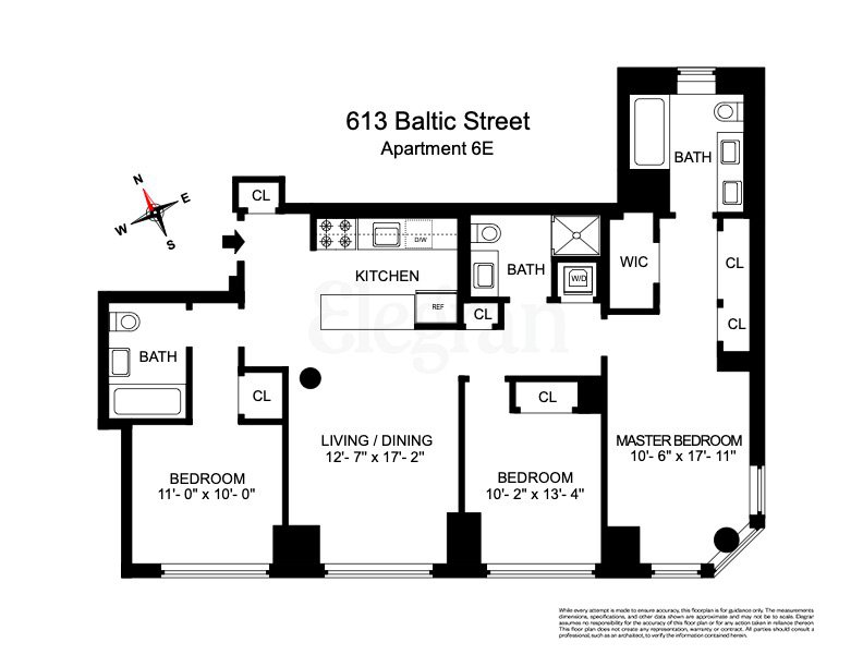 Floorplan for 613 Baltic Street, 6-E