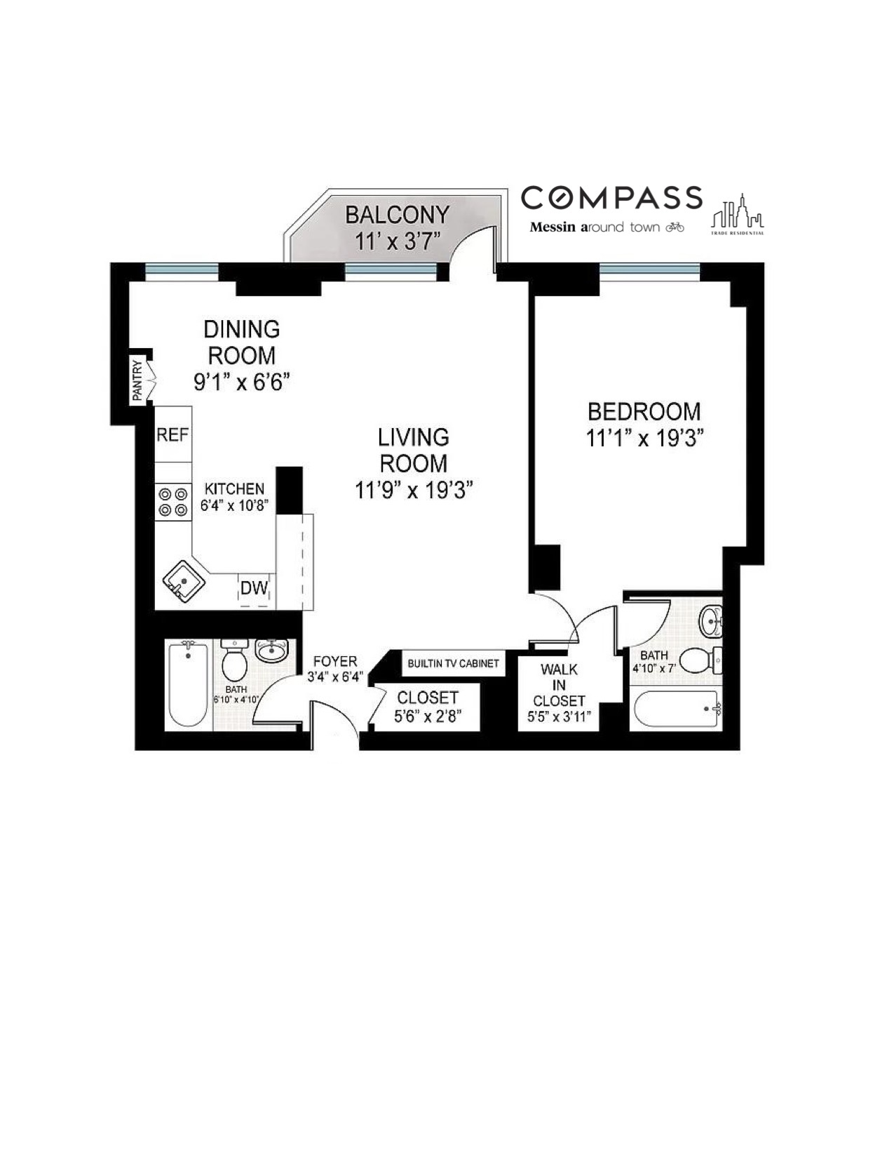 Floorplan for 50 Lexington Avenue, 8D