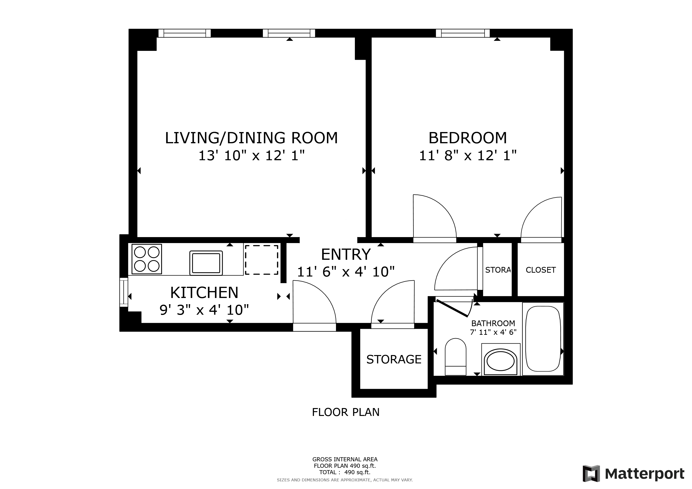 Floorplan for 240 East 24th Street, B