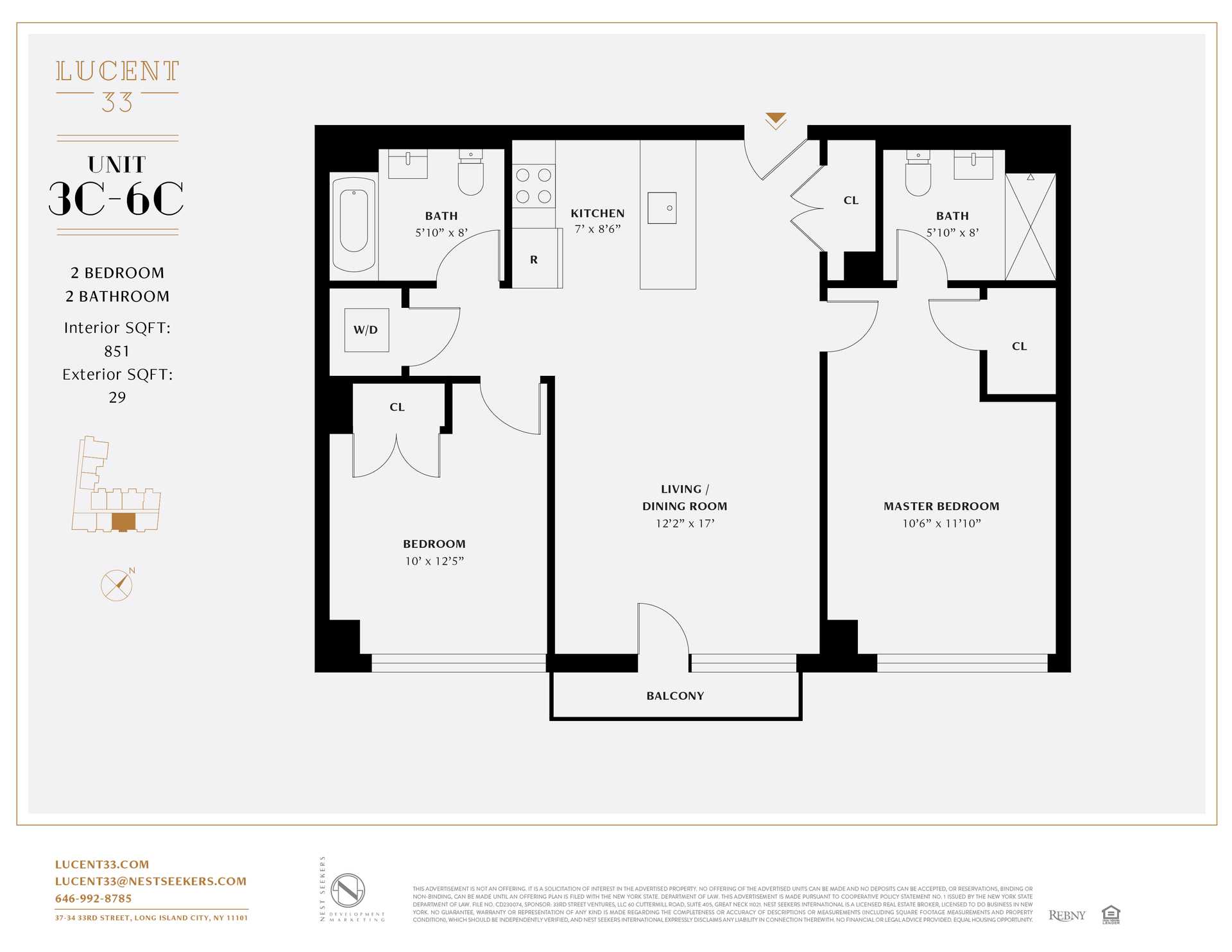 Floorplan for 37-34 33rd Street, 3-C