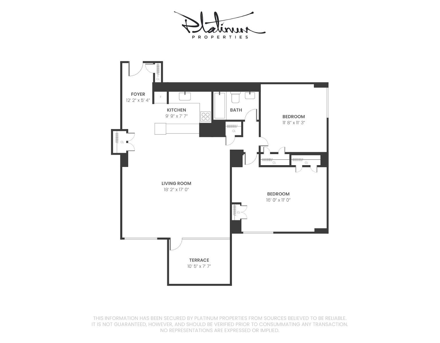 Floorplan for 90 Gold Street, 14-L