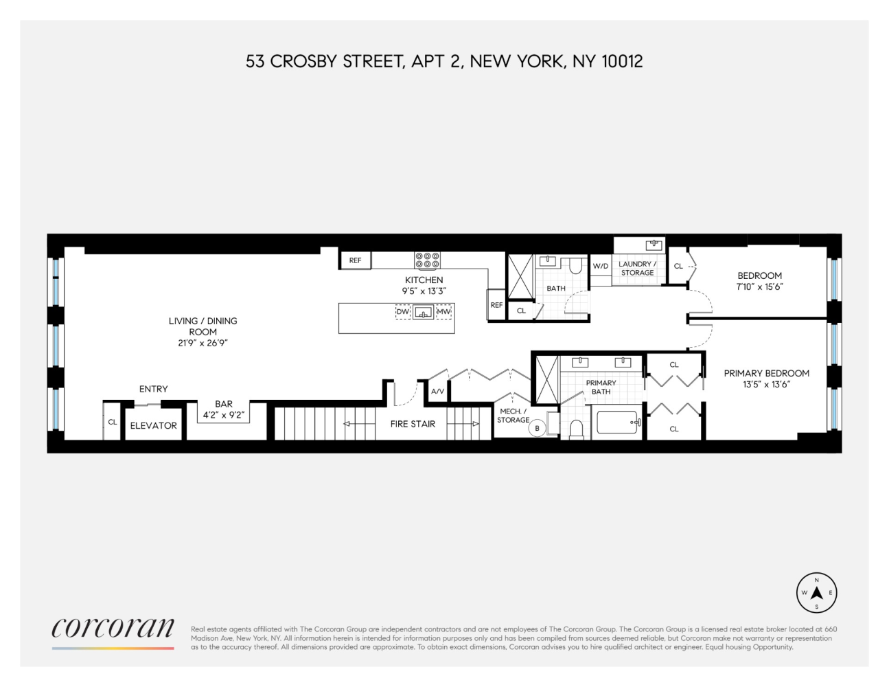 Floorplan for 53 Crosby Street, 2