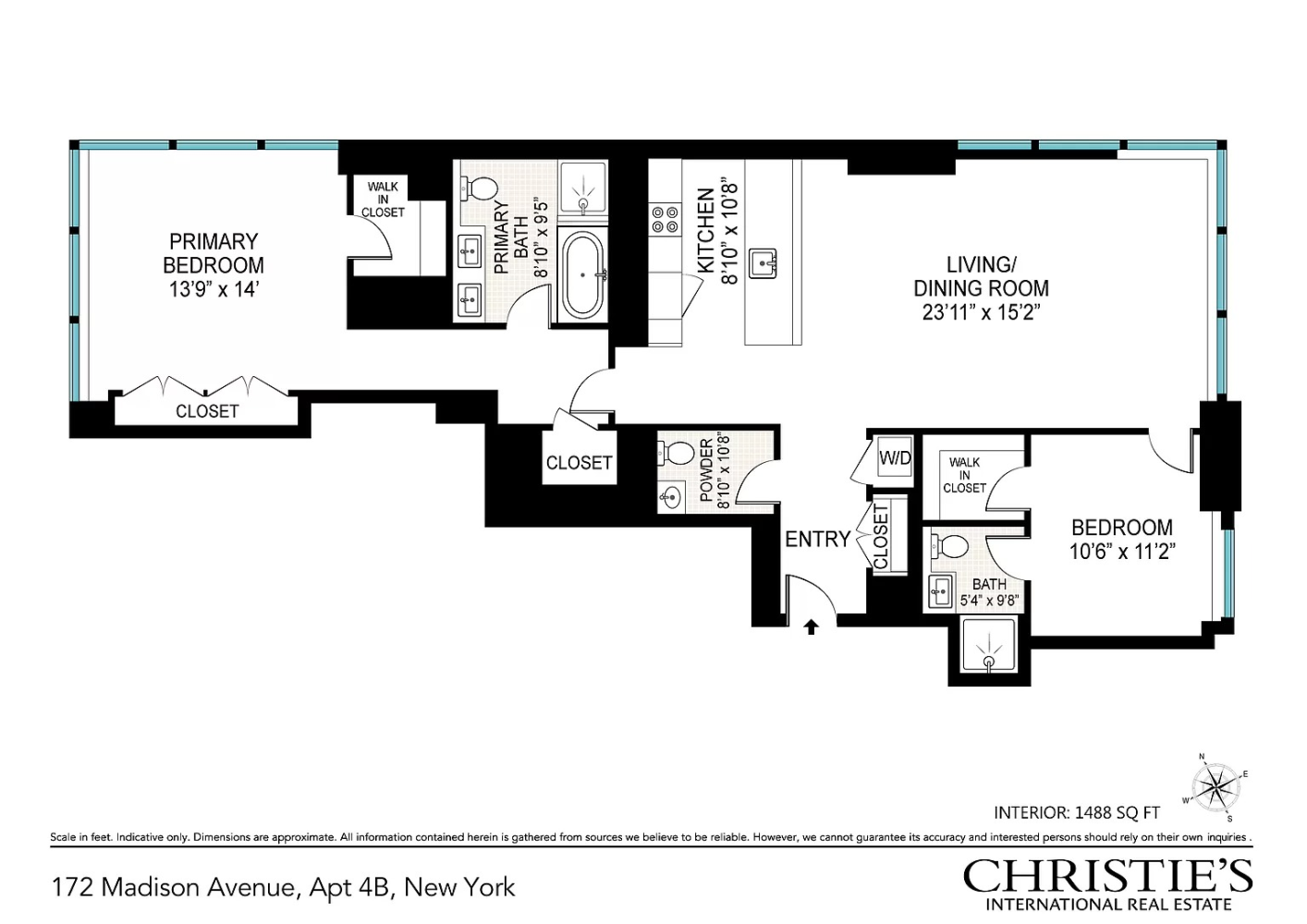 Floorplan for 172 Madison Avenue, 4B