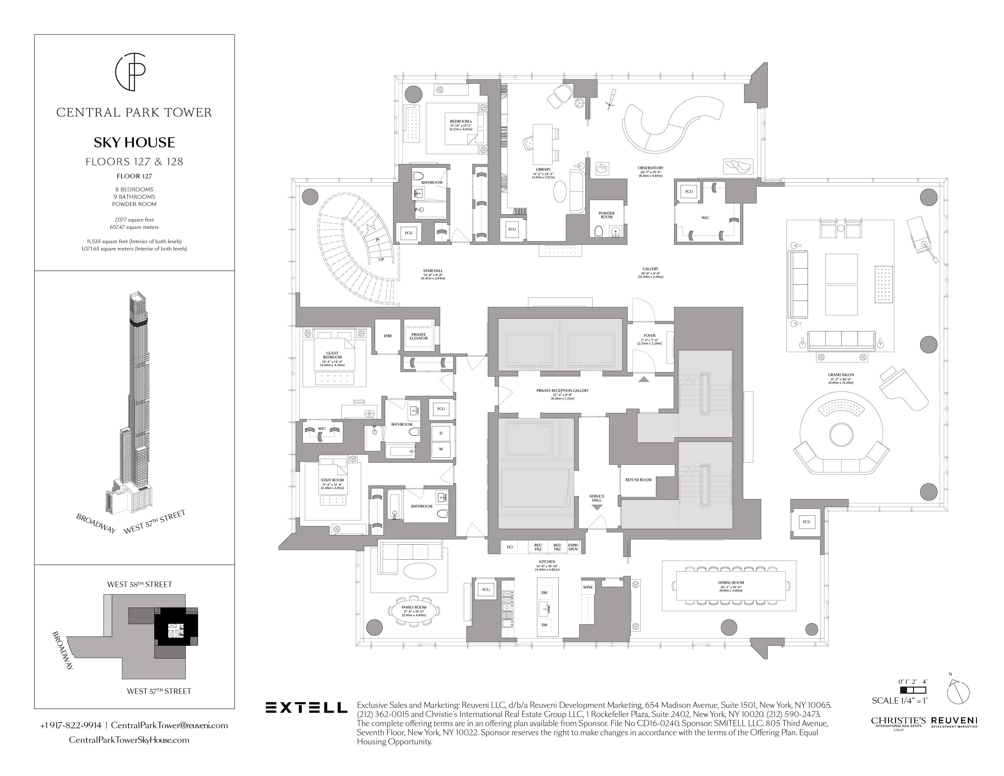 Floorplan for 217 West 57th Street, 127/128