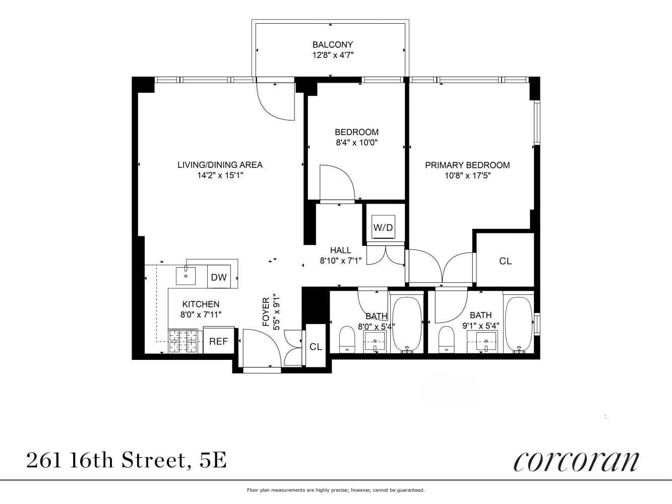 Floorplan for 162 16th Street, 5E