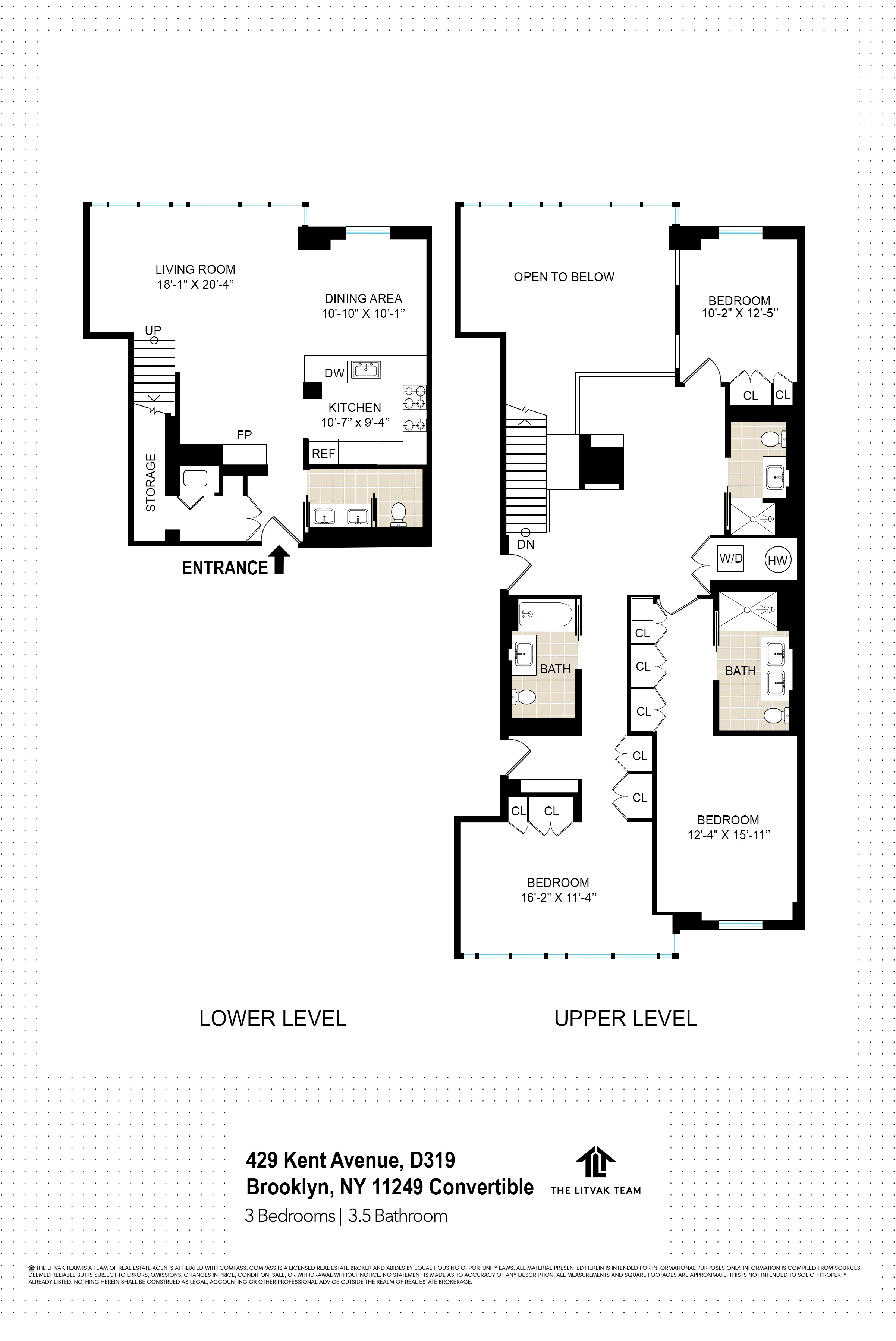 Floorplan for 429 Kent Avenue, D319