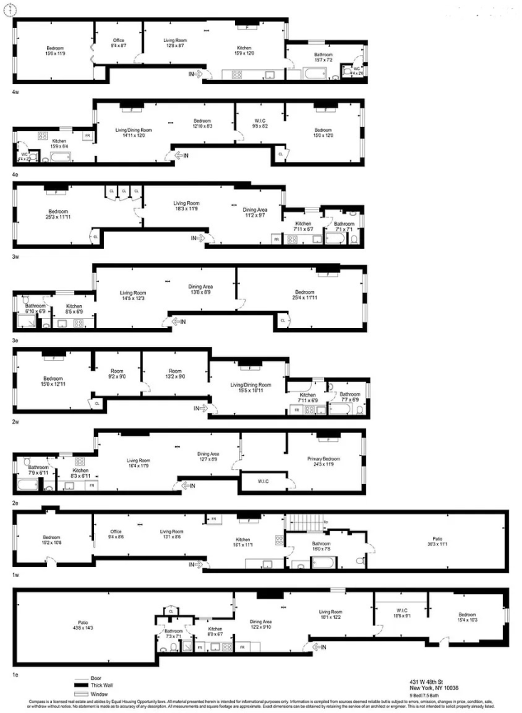 Floorplan for 431 West 48th Street