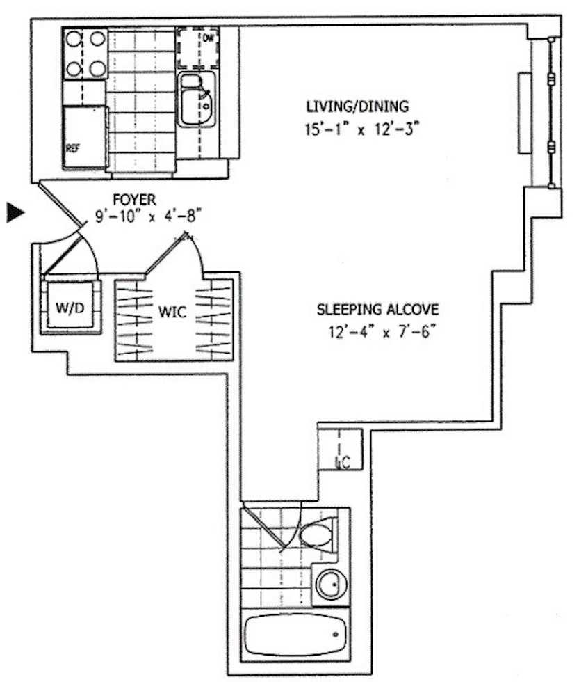 Floorplan for 220 Riverside Boulevard, 10W