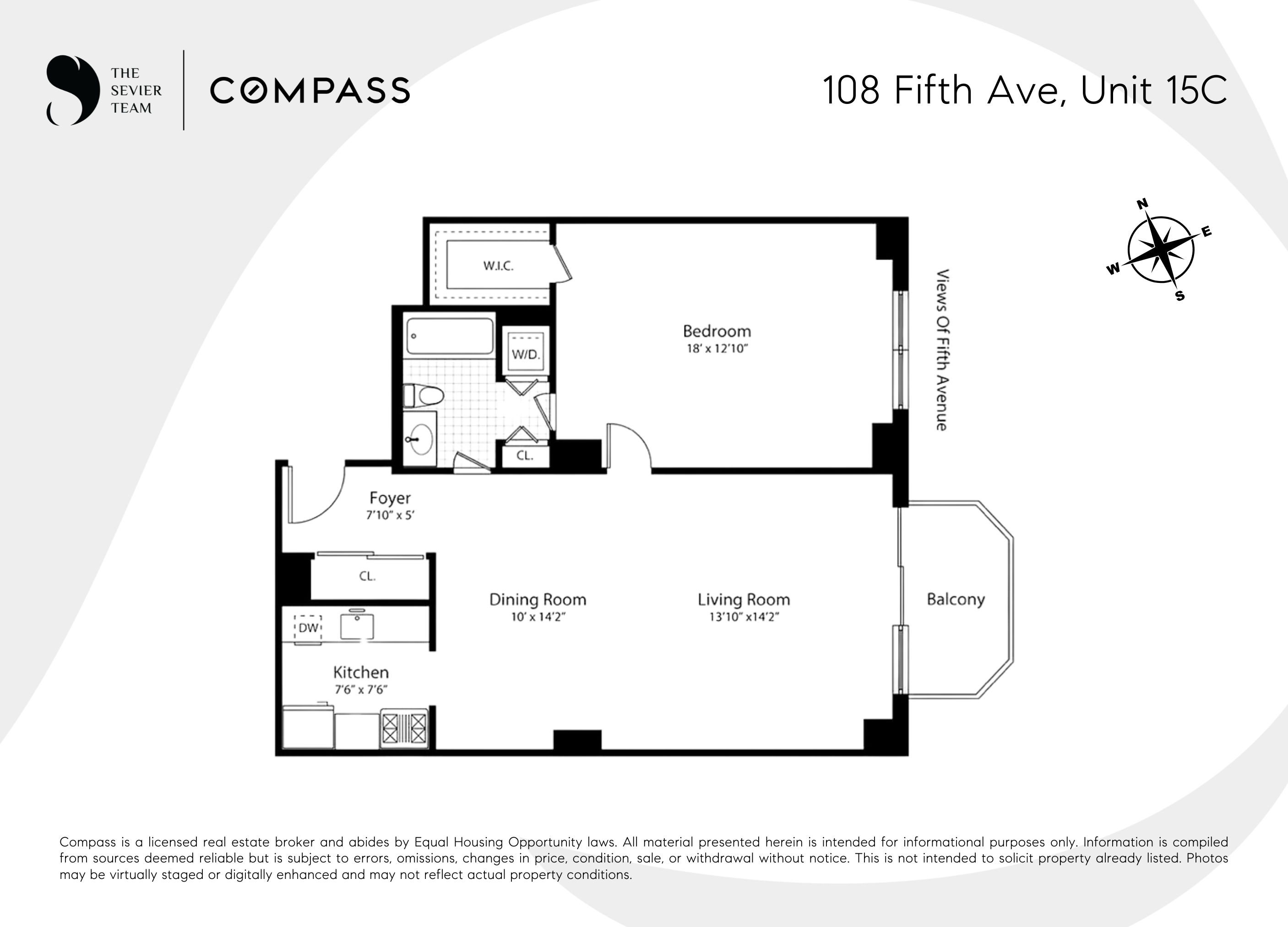 Floorplan for 108 5th Avenue, 15C