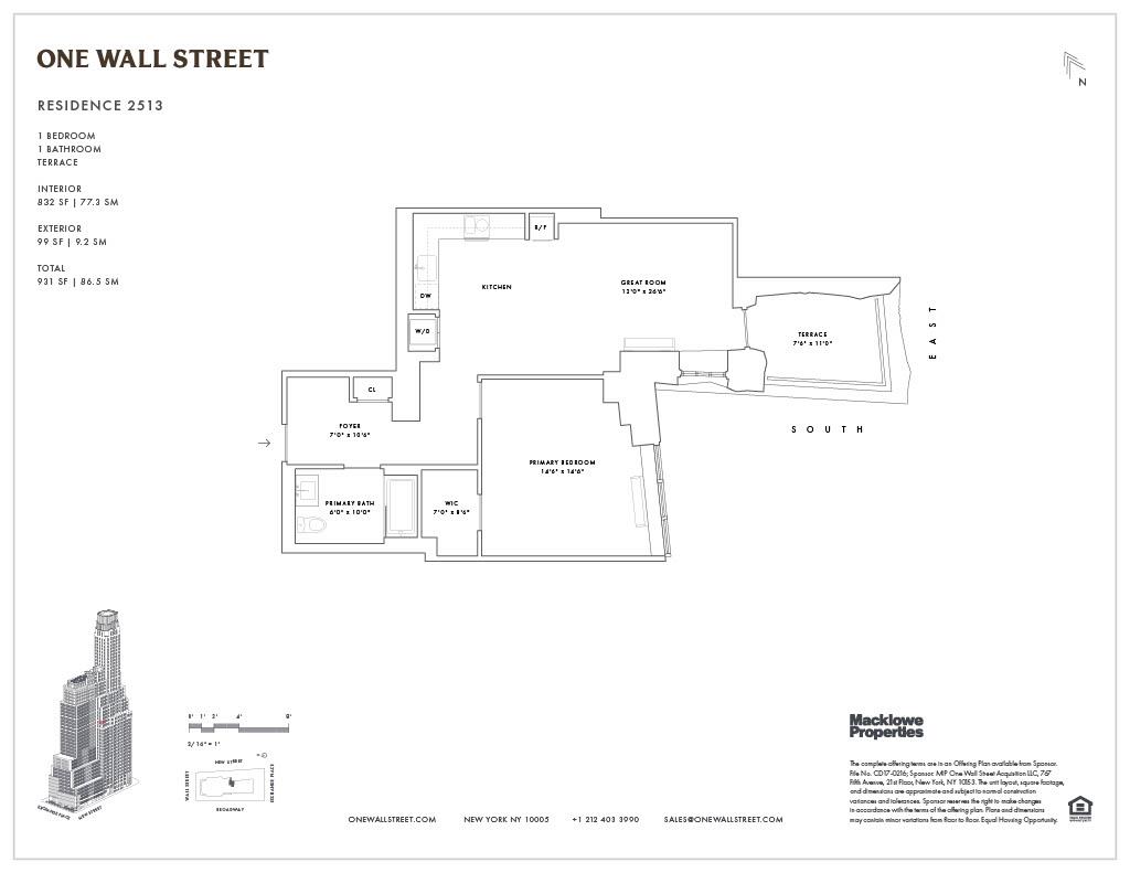 Floorplan for 1 Wall Street, 2513