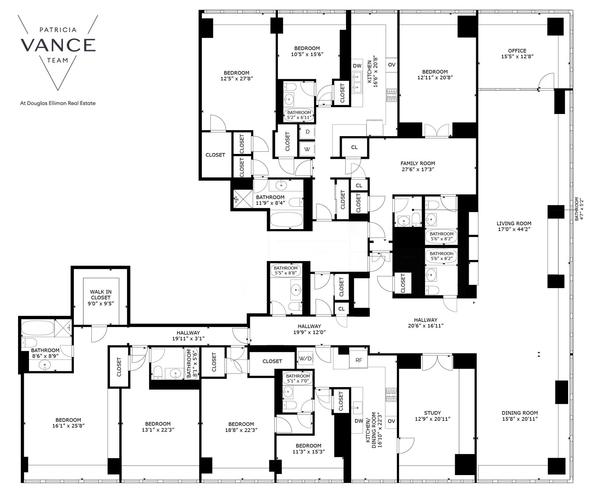 Floorplan for 870 United Nations Plaza, 29DE