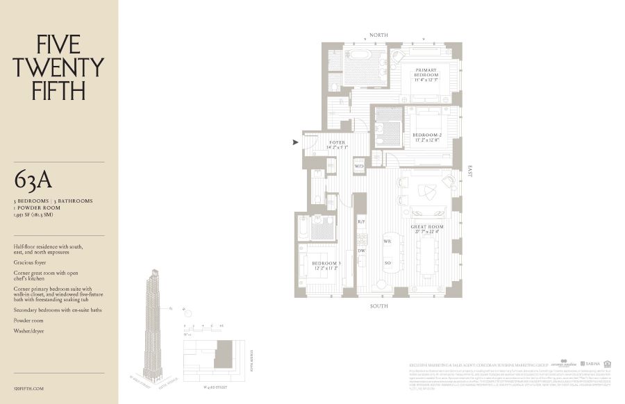 Floorplan for 520 5th Avenue, 63A