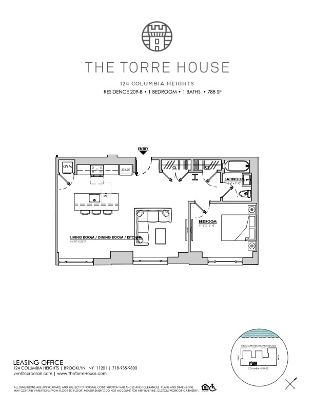 Floorplan for 124 Columbia Heights, 209