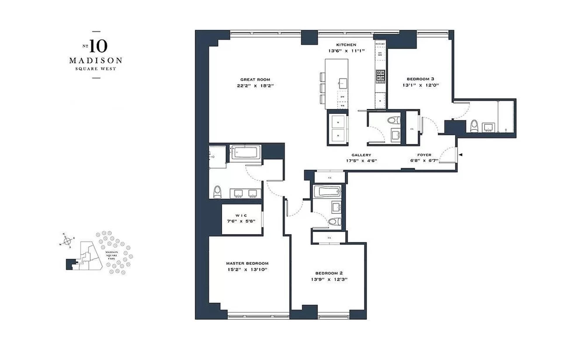 Floorplan for 10 Madison Square, 10A